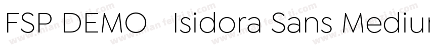 FSP DEMO   Isidora Sans Medium Regu字体转换